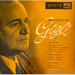 Beniamino Gigli Operatic Arias Sung By Beniamino Gigli USED VINYL 7INCH 45 RPM EP