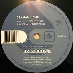 Graham Camp Solid Union USED VINYL 12INCH 45 RPM