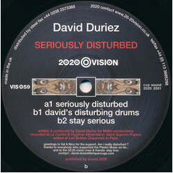 David Duriez Seriously Disturbed USED VINYL 12INCH