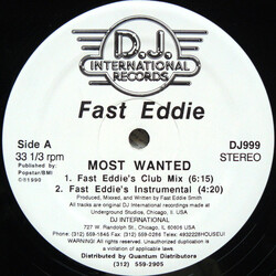 "Fast" Eddie Smith Most Wanted VINYL 12" USED