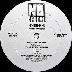 Code 6 Second Chapter USED VINYL 12INCH 45 RPM 33 S RPM