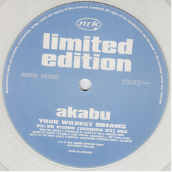 Akabu Your Wildest Dreams USED VINYL 12INCH SINGLE SIDED LIMITED EDITION 33 S RPM