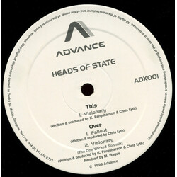 Heads Of State Visionary / Fallout USED VINYL 12INCH 33 S RPM