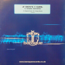 2 Boys 1 Girl U Know Nothing USED VINYL 12INCH 33 S RPM