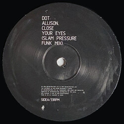 Dot Allison Close Your Eyes USED VINYL PROMO 12INCH
