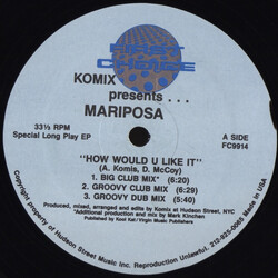 Komix / Mariposa How Would U Like It USED VINYL 12INCH 33 S RPM EP