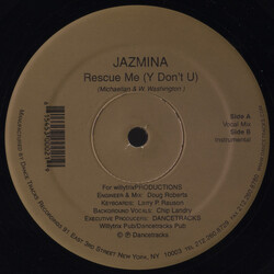 Willy Washington / Jazmina Rescue Me (Y Don't U) USED VINYL 12INCH 33 S RPM