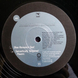Cristian Vogel Shoe Renounce Soul / Sarcastically Tempered Powers USED VINYL 12INCH 33 S RPM