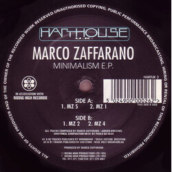 Marco Zaffarano Minimalism E.P. USED VINYL 12INCH EP
