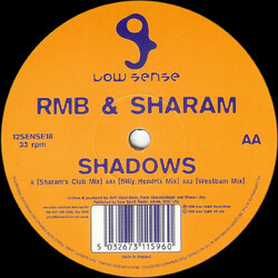 RMB / Sharam Jey Shadows USED VINYL 12INCH 33 S RPM SINGLE