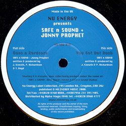 Safe n' Sound / Jonny Prophet Guns N Hardcore / You Got Dat Rush USED VINYL 12INCH