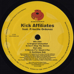 The Kick Affiliates / Priscilla Ordonez Don't Wanna Stop USED VINYL 12INCH 33 S RPM