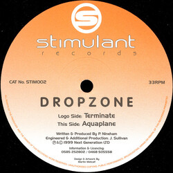 Dropzone Terminate USED VINYL 12INCH 33 S RPM