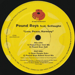 Pound Boys / SeVaughn Love, Peace, Harmony USED VINYL 12INCH 33 S RPM
