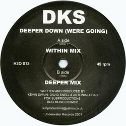 DKS Deeper Down (Were Going) USED VINYL 12INCH 45 RPM