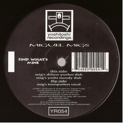 Miguel Migs Find What's Mine USED VINYL 12INCH 33 S RPM REPRESS LIMITED EDITION