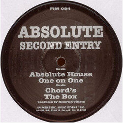 Absolute Second Entry USED VINYL 12INCH 33 S RPM