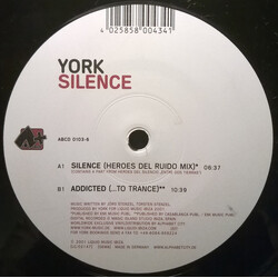 York Silence USED VINYL 12INCH 33 S RPM 45 RPM