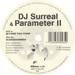 Surreal & Parameter II Beyond This Point / Sledgehammer USED VINYL 12INCH 45 RPM
