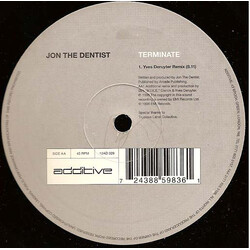 Jon The Dentist Terminate USED VINYL 12INCH 45 RPM SINGLE