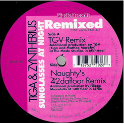 Tiga / Zyntherius Sunglasses At Night Remixed USED VINYL 12INCH 45 RPM