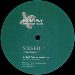 Sash! Adelante USED VINYL 12INCH 45 RPM PROMO