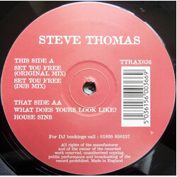 Steve Thomas Set You Free USED VINYL 12INCH 33 S RPM SINGLE