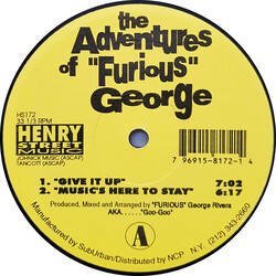 Furious George The Adventures Of "Furious" George USED VINYL 12INCH 33 S RPM