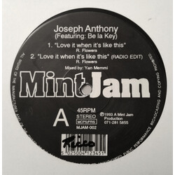 Joseph Anthony Love It When It's Like This USED VINYL 12INCH 45 RPM