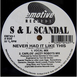 S & L Scandal Never Had It Like This USED VINYL 12INCH 33 S RPM