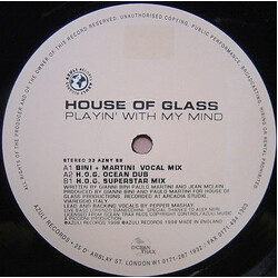 House Of Glass Playin' With My Mind (Bini + Martini Mixes) USED VINYL 12INCH 33 S RPM