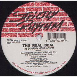 The Real Deal The Saturday Night Anthem USED VINYL 12INCH 33 S RPM