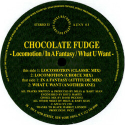 Chocolate Fudge Locomotion USED VINYL 12INCH 33 S RPM