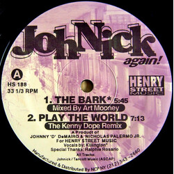 JohNick The Bark / Play The World USED VINYL 12INCH 33 S RPM