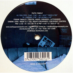 Faith Family You Feel That USED VINYL 12INCH 33 S RPM