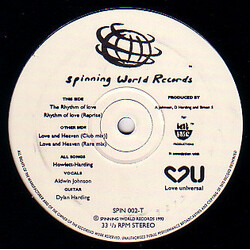Aldwin Johnson / Dylan Harding The Rhythm Of Love USED VINYL 12INCH 33 S RPM SINGLE