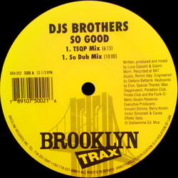 DJs Brothers So Good USED VINYL 12INCH 33 S RPM