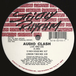 Audio Clash Live And Die USED VINYL 12INCH 33 S RPM
