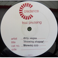 Dirty Vegas Throwing Shapes USED VINYL 12INCH SINGLE SIDED TEST PRESSING