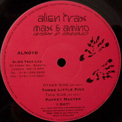 Max & Amino Three Little Pigs / Puppet Master USED VINYL 12INCH