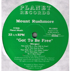 Mount Rushmore Got To Be Free USED VINYL 12INCH 33 S RPM