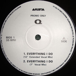 Q (11) Everything I Do USED VINYL 12INCH 33 S RPM PROMO