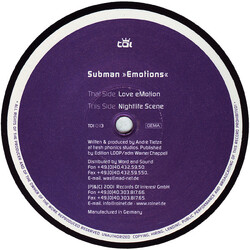 Sub Man Emotions USED VINYL 12INCH