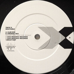 Thick Dick Insatiable USED VINYL 12INCH 45 RPM PROMO