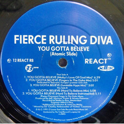 Fierce Ruling Diva You Gotta Believe (Atomic Slide) USED VINYL 12INCH 33 S RPM