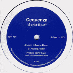 Cequenza Sonic Blue USED VINYL 12INCH 33 S RPM PROMO