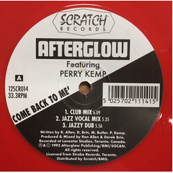 Afterglow / Perry Kemp Come Back To Me USED VINYL 12INCH 33 S RPM