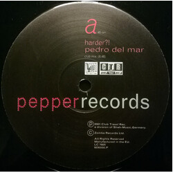 Pedro Del Mar Harder?! USED VINYL 12INCH 33 S RPM PROMO