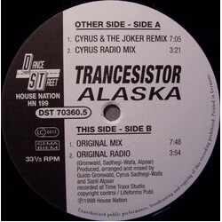 Trancesistor Alaska USED VINYL 12INCH 33 S RPM