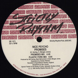 Nice Psycho Promises / Tonite USED VINYL 12INCH 33 S RPM